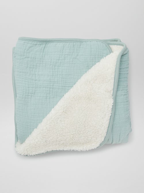 Deken met voering met fleece-effect 80x100 cm - Kiabi