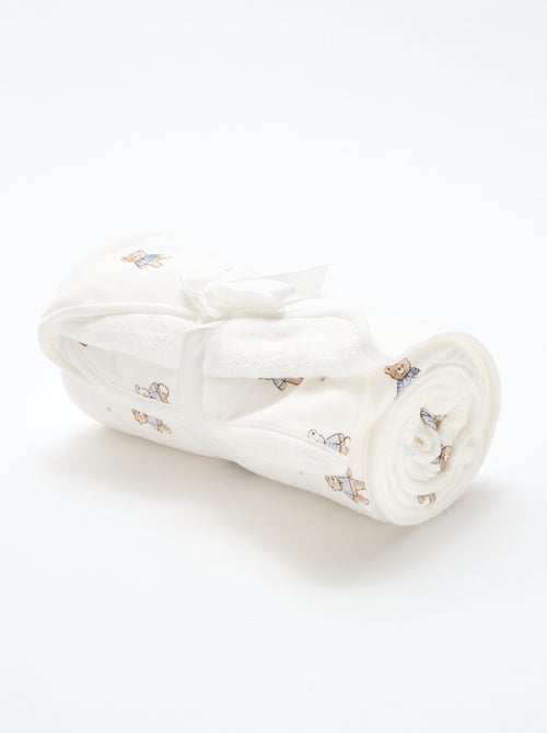 Deken van katoenjersey met print - Kiabi