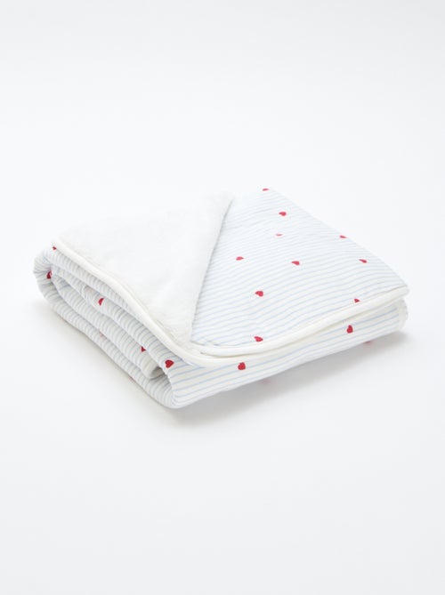 Deken van katoenjersey met print - Kiabi
