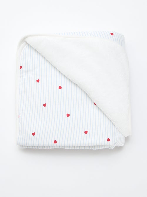 Deken van katoenjersey met print - Kiabi