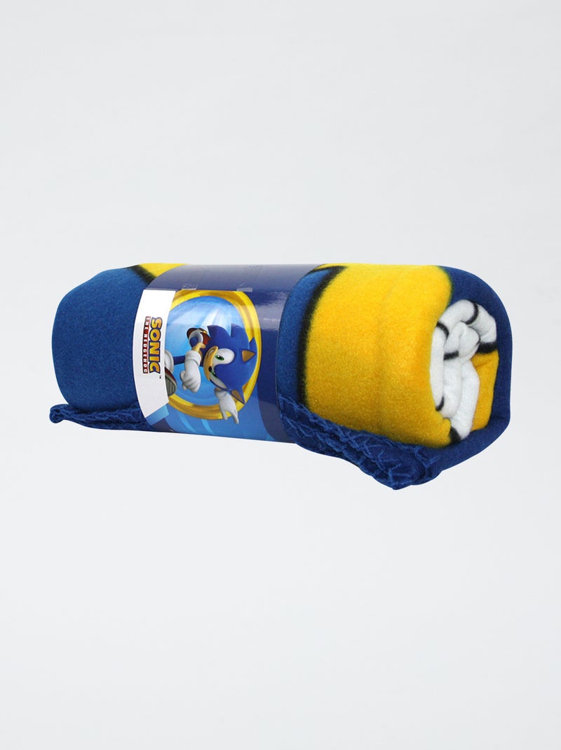 Dekentje met Sonic-print Blauw - Kiabi