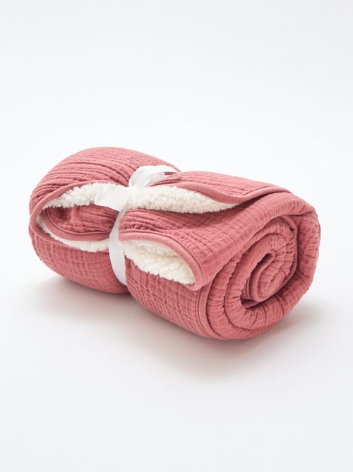 Dekentje van zachte, luchtige katoen en fleece - Kiabi