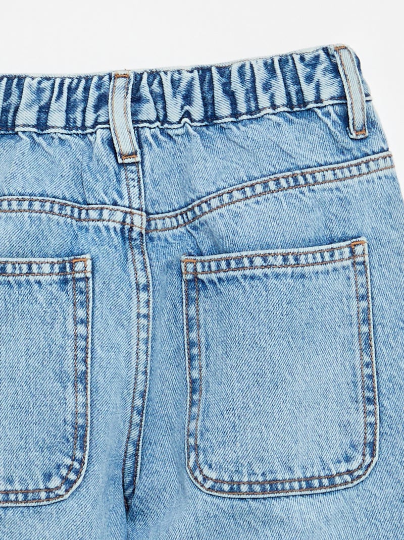 Denim baggy fit met 5 zakken Blauw - Kiabi
