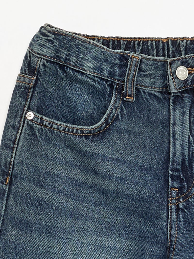 Denim baggy fit met 5 zakken Blauw - Kiabi