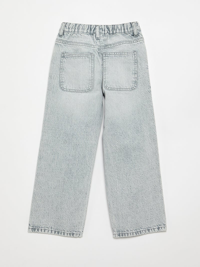 Denim baggy fit met 5 zakken Grijs - Kiabi