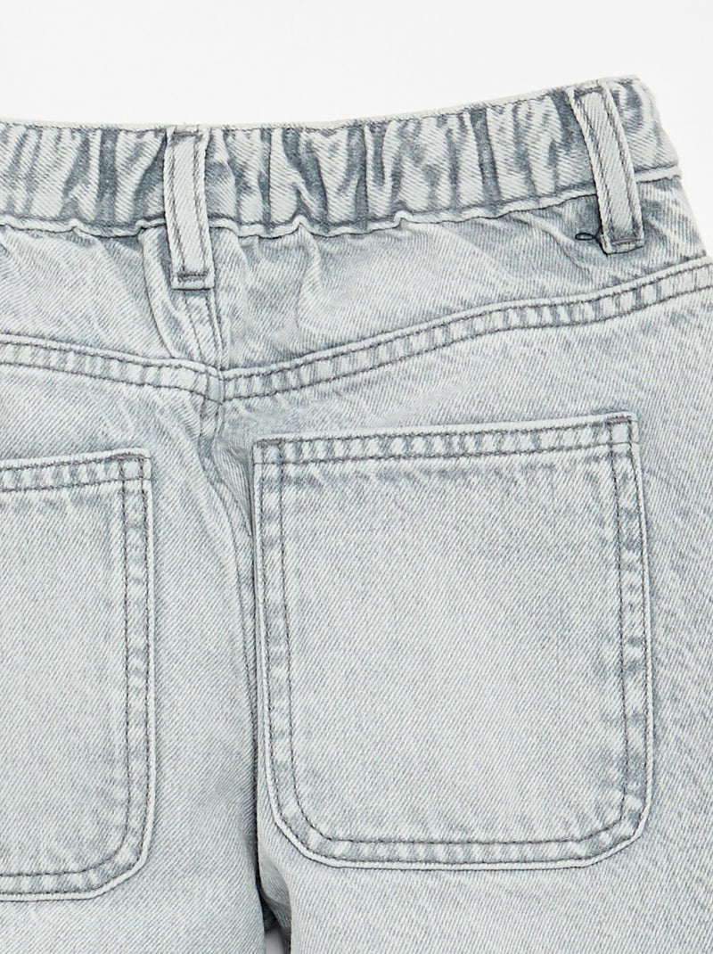 Denim baggy fit met 5 zakken Grijs - Kiabi