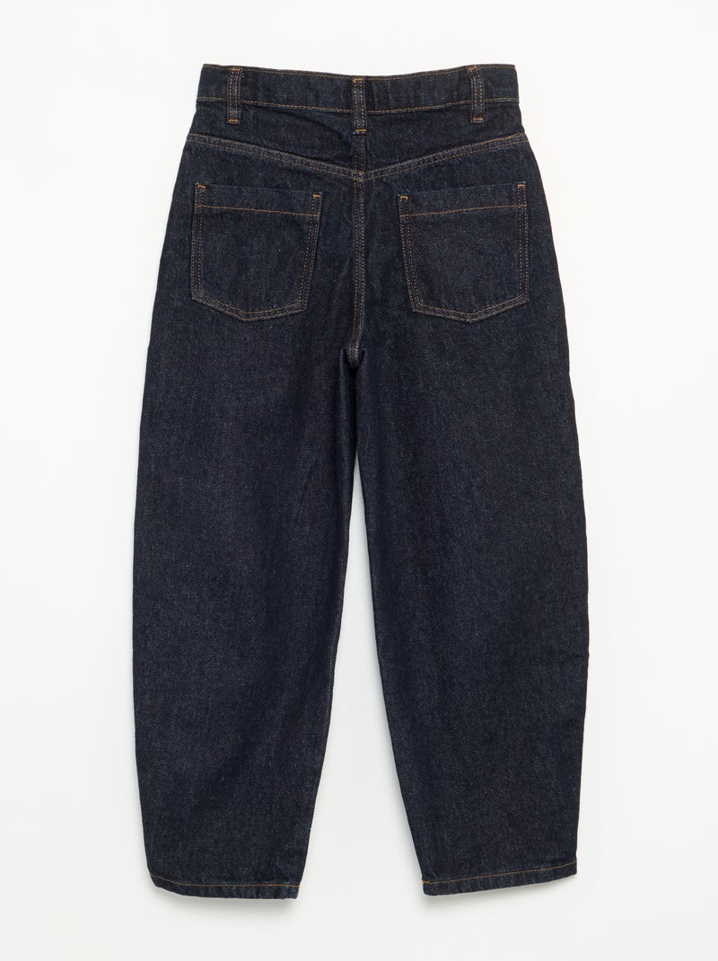 Denim barrel fit-broek Blauw - Kiabi