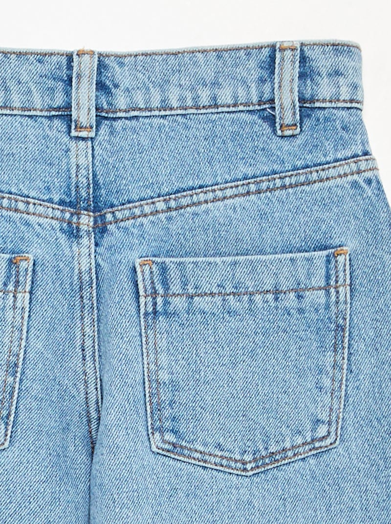 Denim barrel fit-broek Blauw - Kiabi
