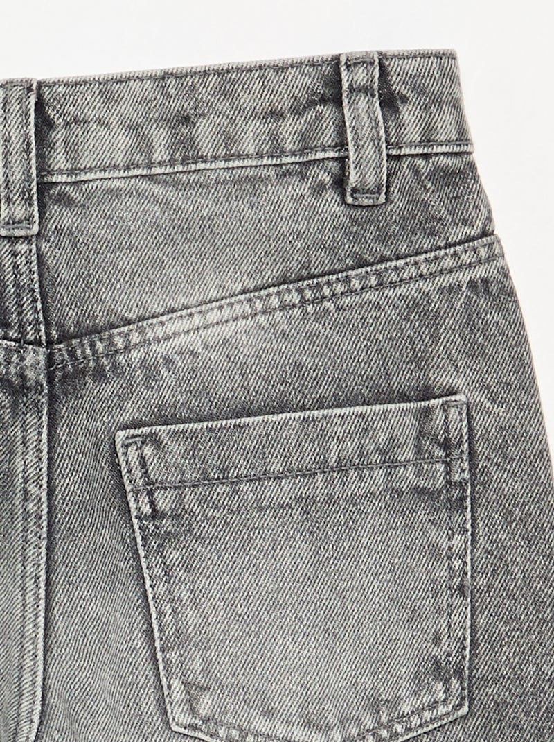 Denim barrel fit-broek Grijs - Kiabi