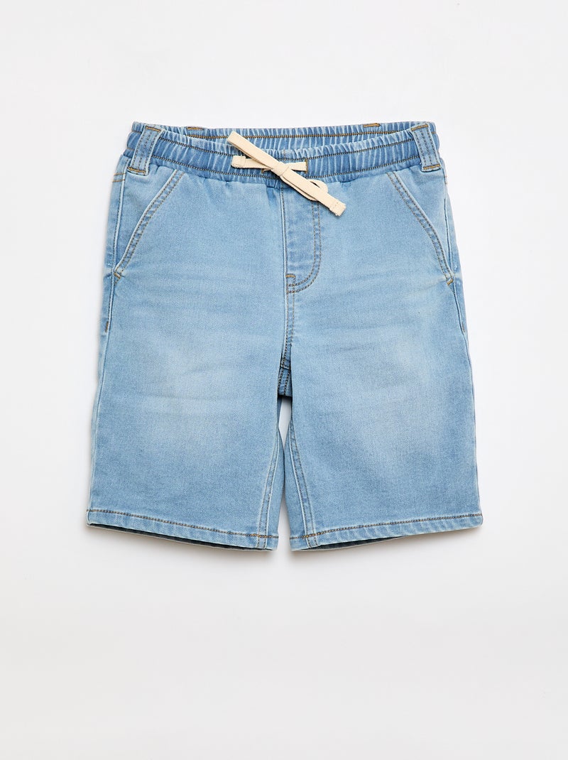 Denim bermuda - Makkelijk aan te trekken collectie Blauw - Kiabi