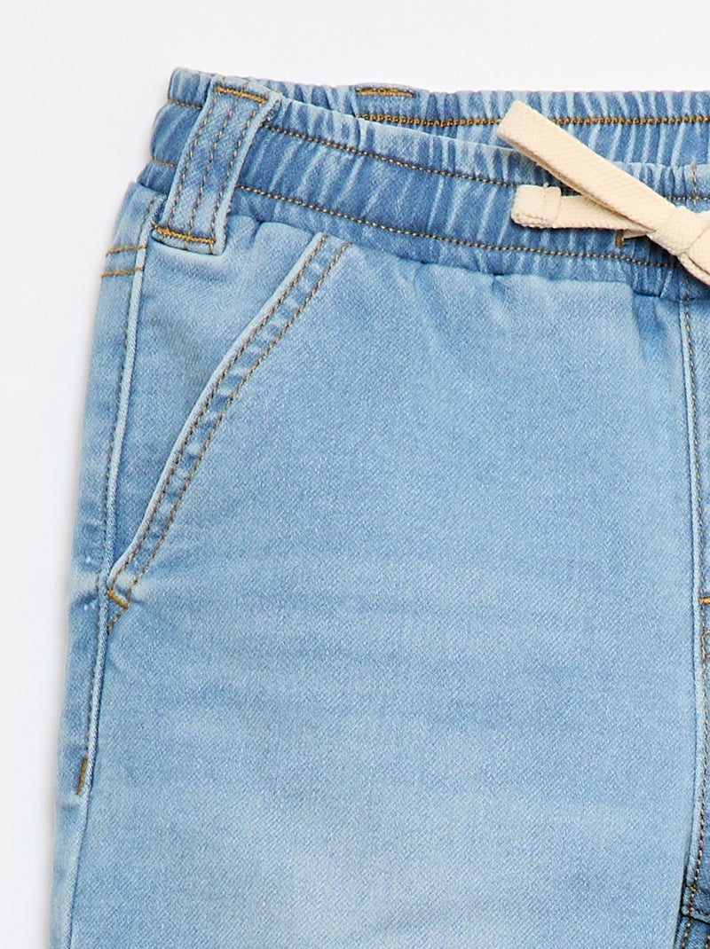 Denim bermuda - Makkelijk aan te trekken collectie Blauw - Kiabi
