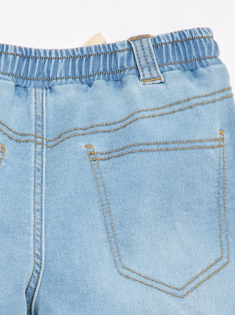 Denim bermuda - Makkelijk aan te trekken collectie Blauw - Kiabi