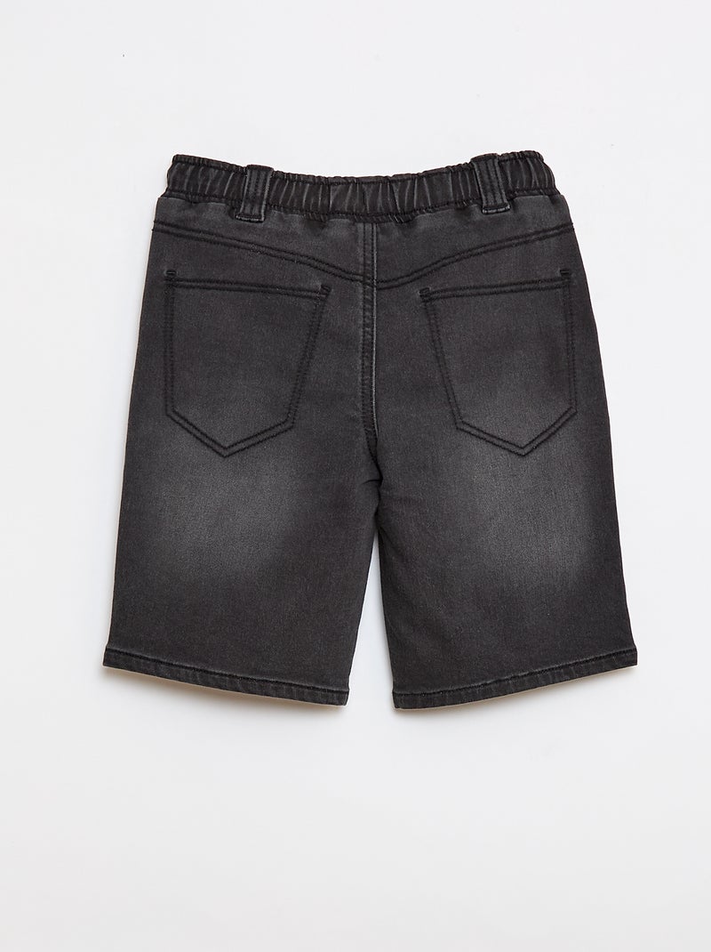 Denim bermuda - Makkelijk aan te trekken collectie Grijs - Kiabi