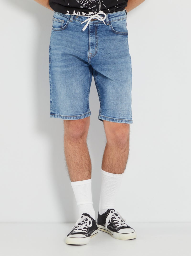 Denim bermuda met 5 zakken BLAUW - Kiabi