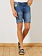     Denim bermuda met bedrukte details afbeelding 1
