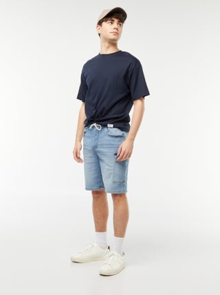 Denim bermuda met zakjes