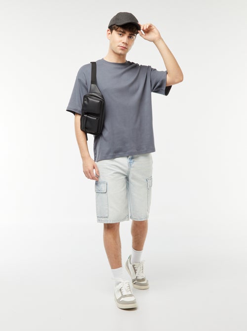 Denim bermuda met zakjes - Kiabi