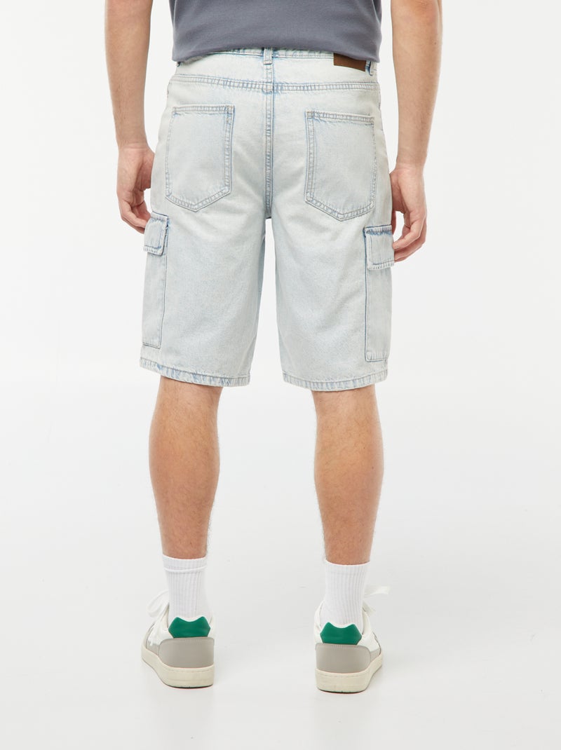 Denim bermuda met zakjes Blauw - Kiabi