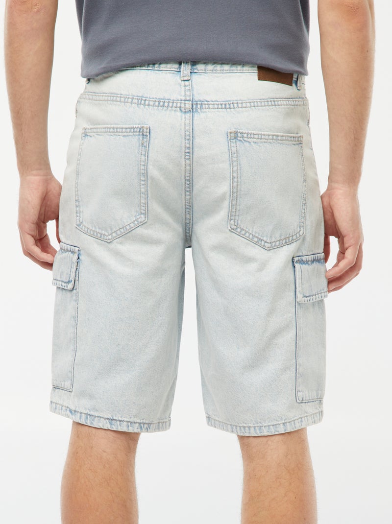 Denim bermuda met zakjes Blauw - Kiabi