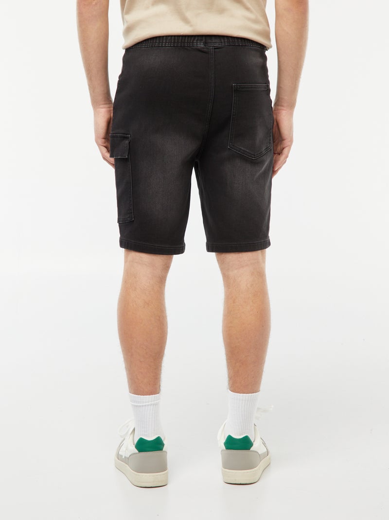 Denim bermuda met zakjes GRIJS - Kiabi