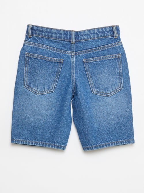 Denim bermuda slim fit stretch van katoen - Kiabi