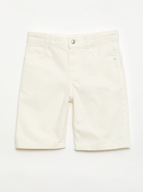 Denim bermuda slim fit stretch van katoen - Kiabi