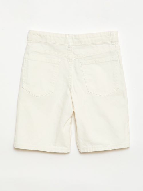 Denim bermuda slim fit stretch van katoen - Kiabi