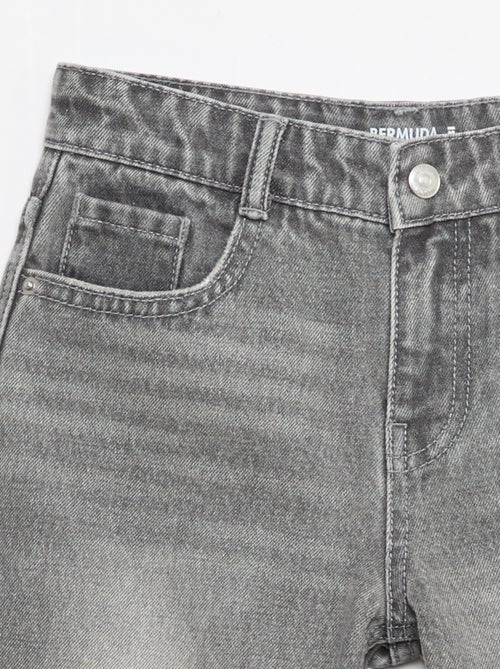 Denim bermuda slim fit stretch van katoen - Kiabi