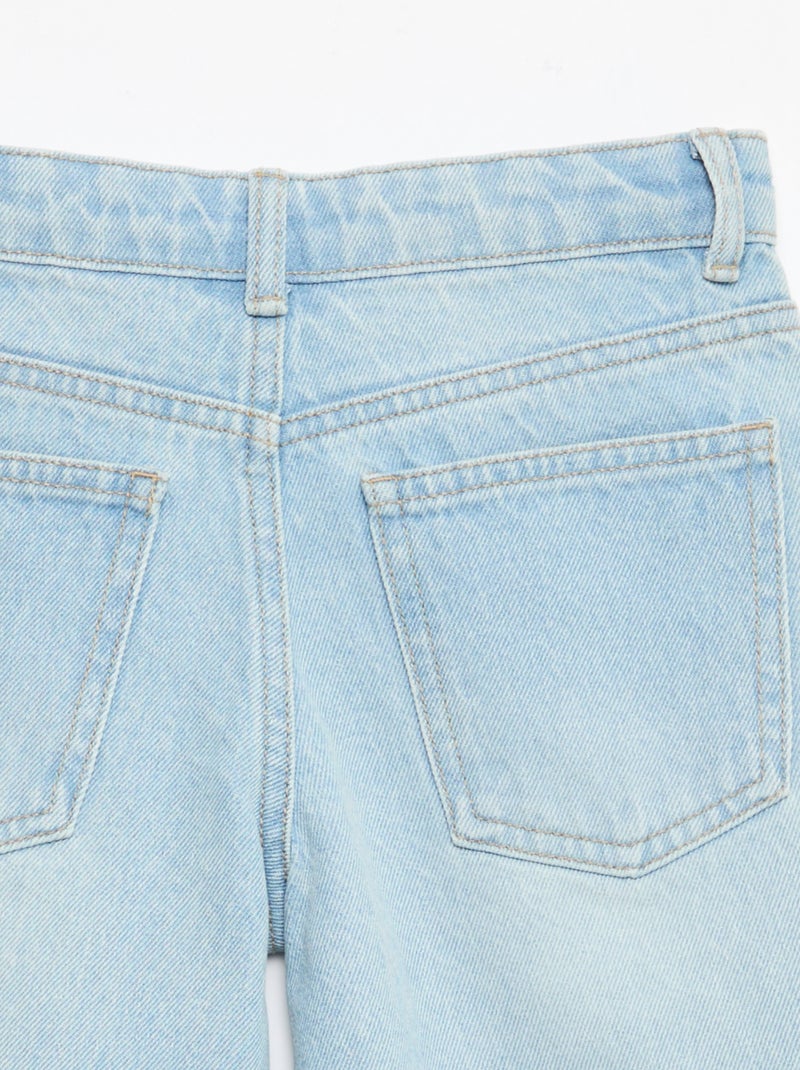 Denim bermuda slim fit stretch van katoen Lichtblauw - Kiabi