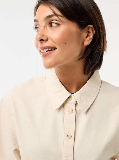 Denim blouse met 3/4 mouwen - Kiabi