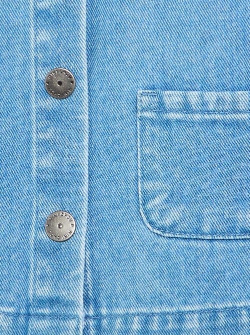 Denim blouse met Peter Pan-kraag - Kiabi