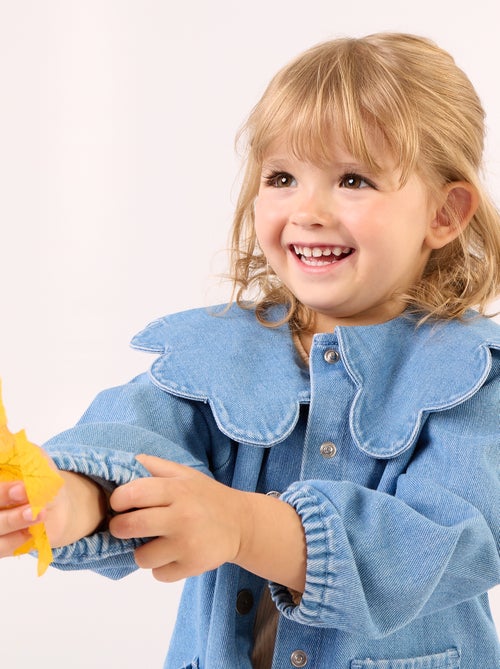Denim blouse met Peter Pan-kraag - Kiabi