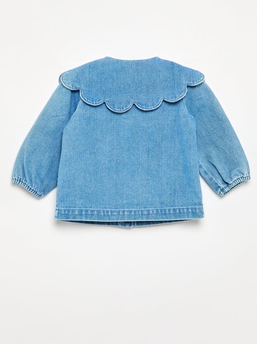 Denim blouse met Peter Pan-kraag - Kiabi