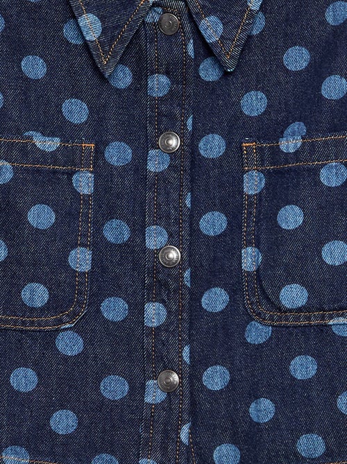Denim blouse met stippen - Kiabi