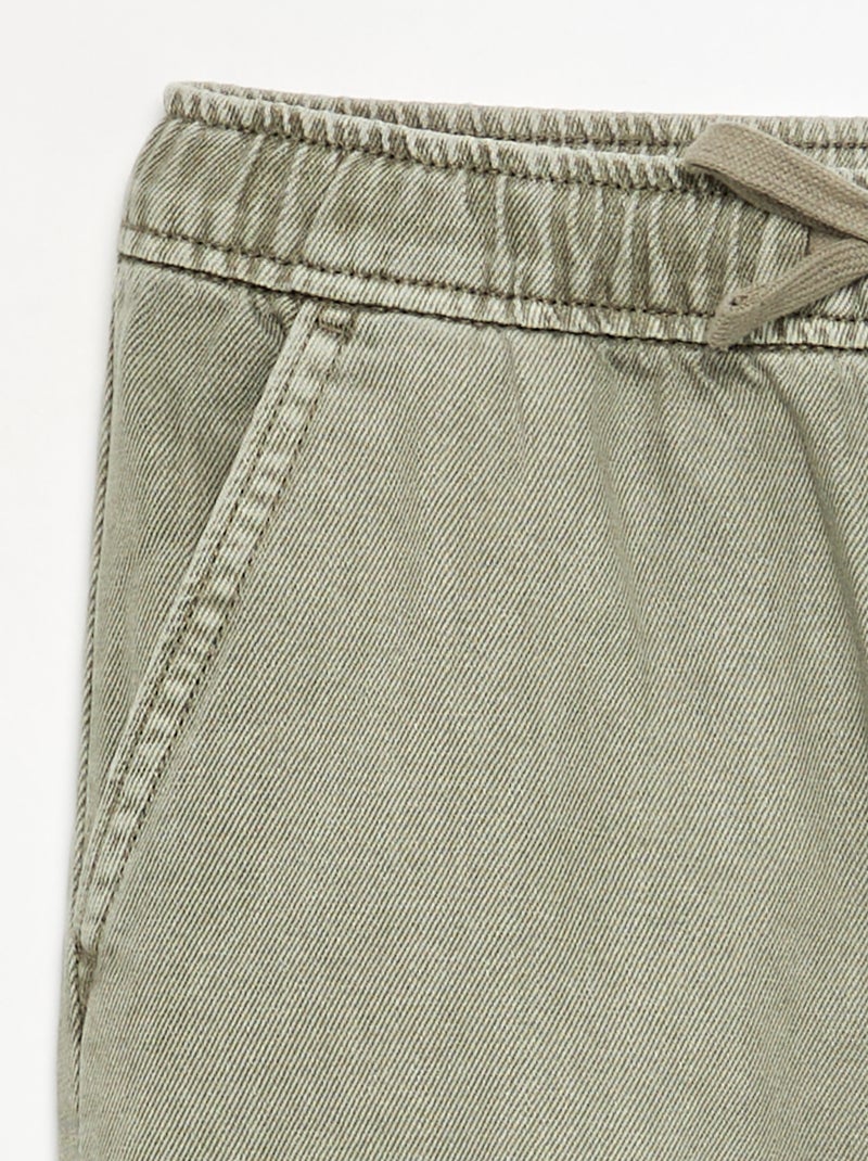 Denim broek - comfortabele pasvorm Groen - Kiabi