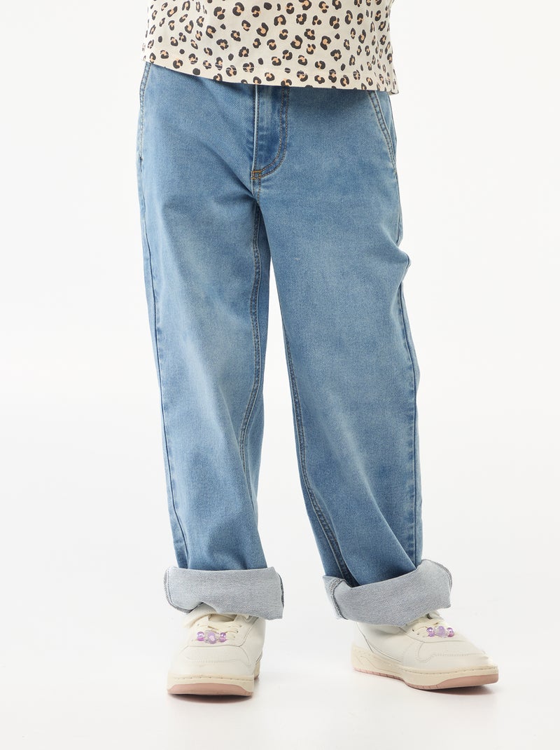 Denim broek - gemakkelijk aan te trekken collectie Blauw - Kiabi