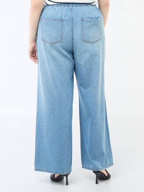 Denim broek / jeans met lage taille en wijde pijpen - Kiabi