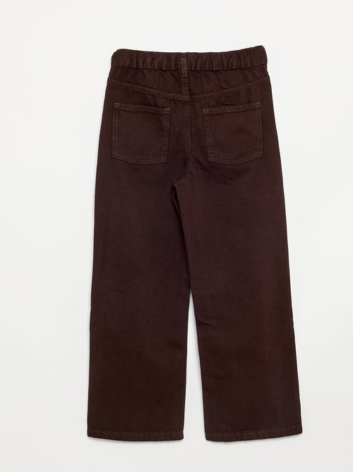 Denim broek met asymmetrische knoopsluiting - Kiabi
