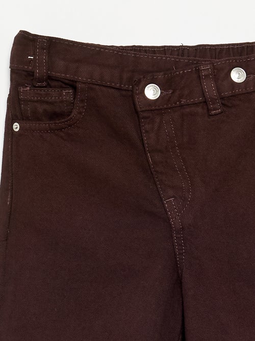 Denim broek met asymmetrische knoopsluiting - Kiabi