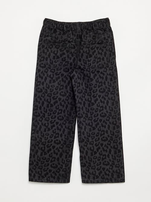 Denim broek met asymmetrische knoopsluiting - Kiabi