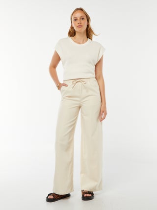 Denim broek met elastiek