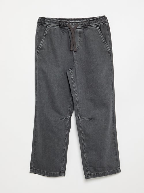 Denim broek met elastische taille - Comfort fit-model - Kiabi Denim broek met elastische taille - Comfort fit-model - Kiabi