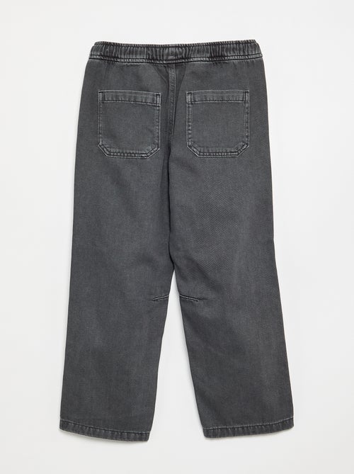 Denim broek met elastische taille - Comfort fit-model - Kiabi Denim broek met elastische taille - Comfort fit-model - Kiabi