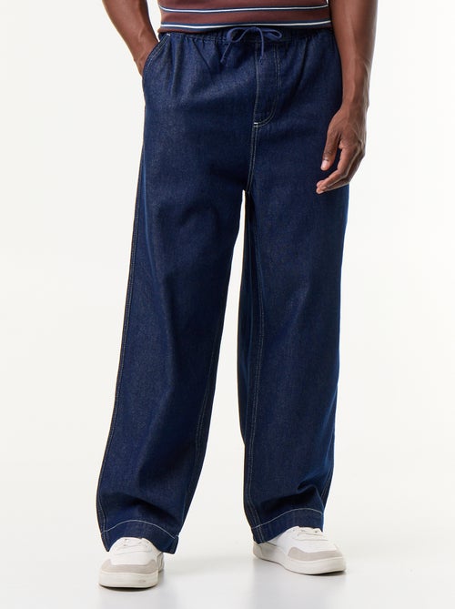 Denim broek met elastische taille - Kiabi