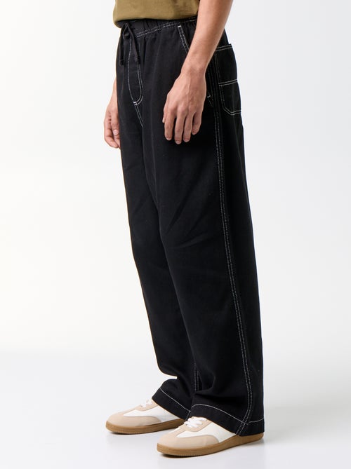 Denim broek met elastische taille - Kiabi