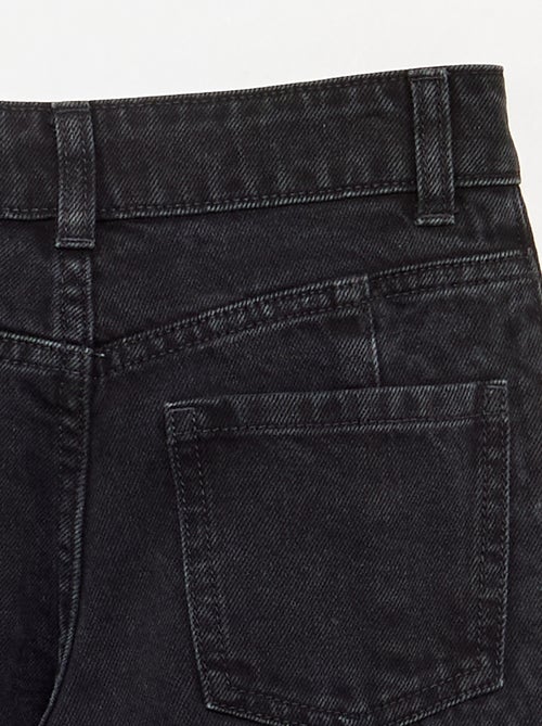 Denim broek met geprinte inzetten - Kiabi
