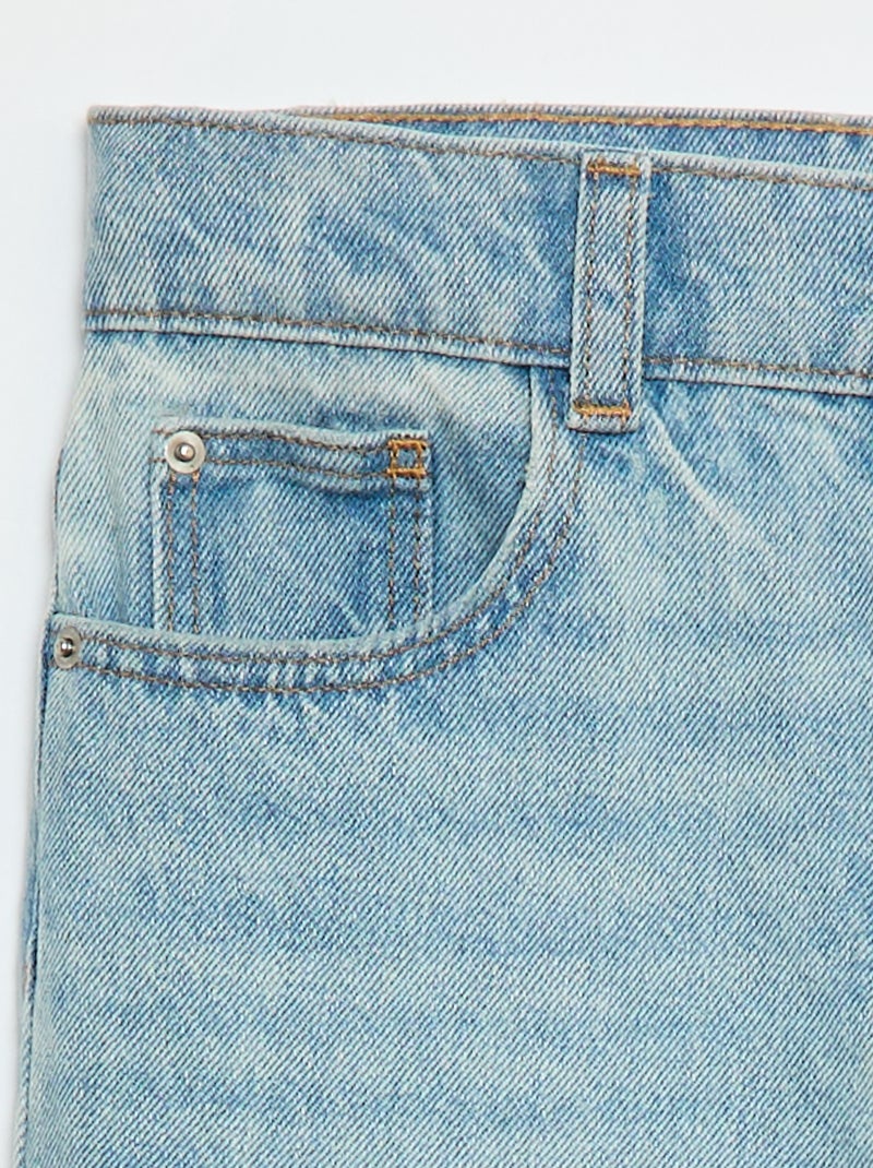 Denim broek met hoge taille Blauw - Kiabi