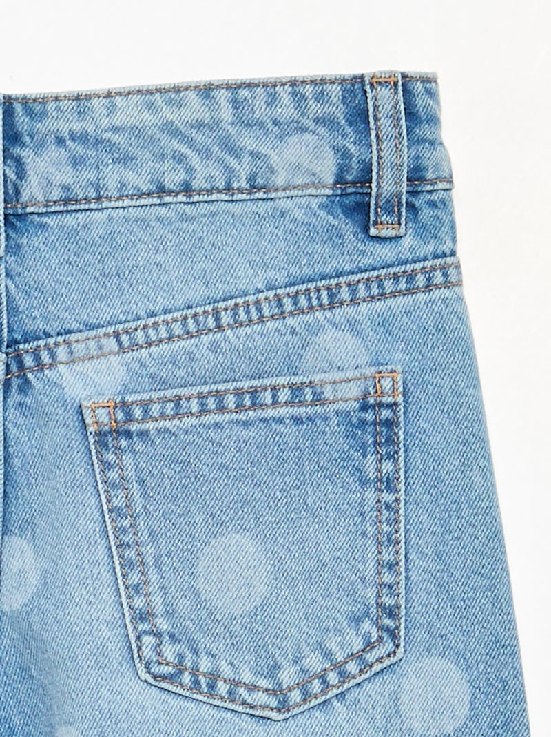 Denim broek met stippen Blauw - Kiabi