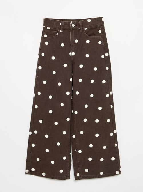 Denim broek met stippen - Kiabi