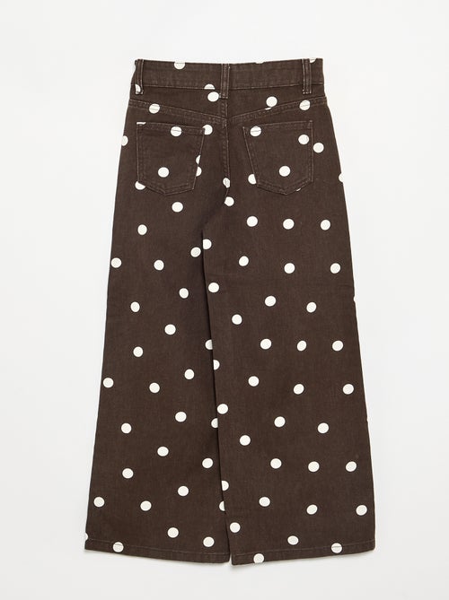 Denim broek met stippen - Kiabi